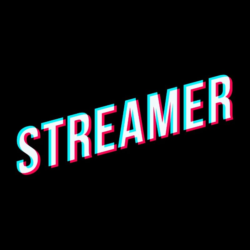 Conception de streamer dans l’effet 3D glitch de style tik tok