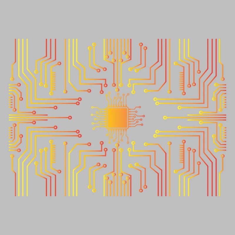 Circuit board core CPU heart pc coder geek