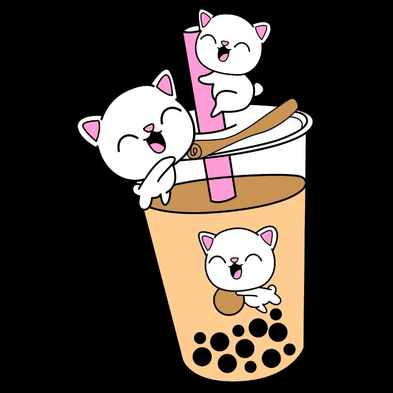 Boba Tee Bubble Tea Katze Kätzchen