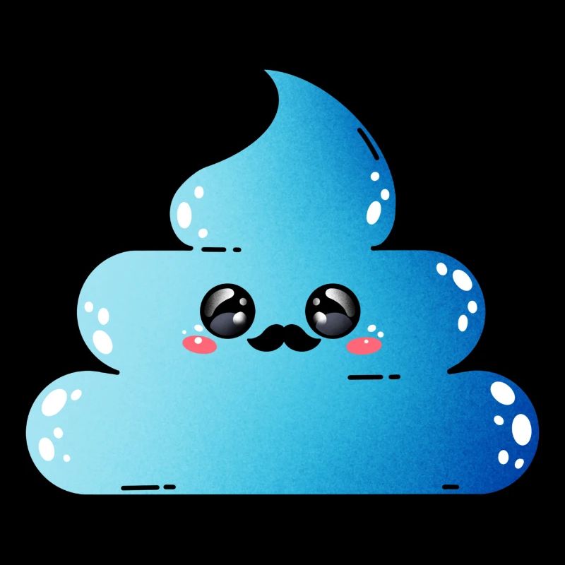 Blauer Poop - blauer Kackhaufen