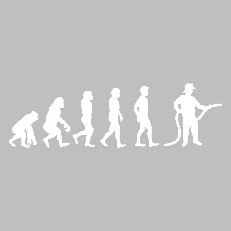 Evolution Feuerwehrmann weiß