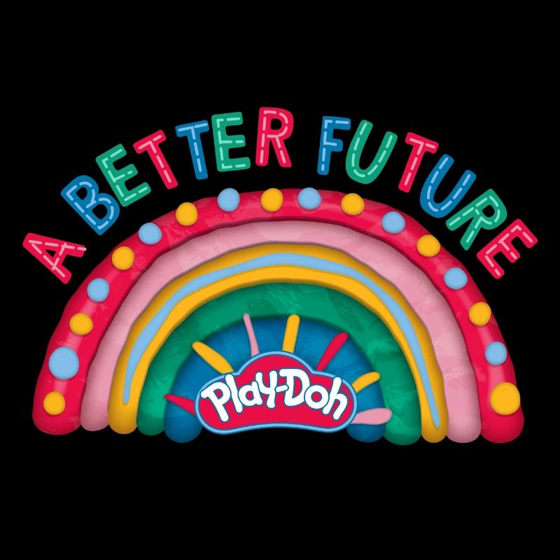 Play-Doh A Better Future Slogan Avec Arc-En-Ciel
