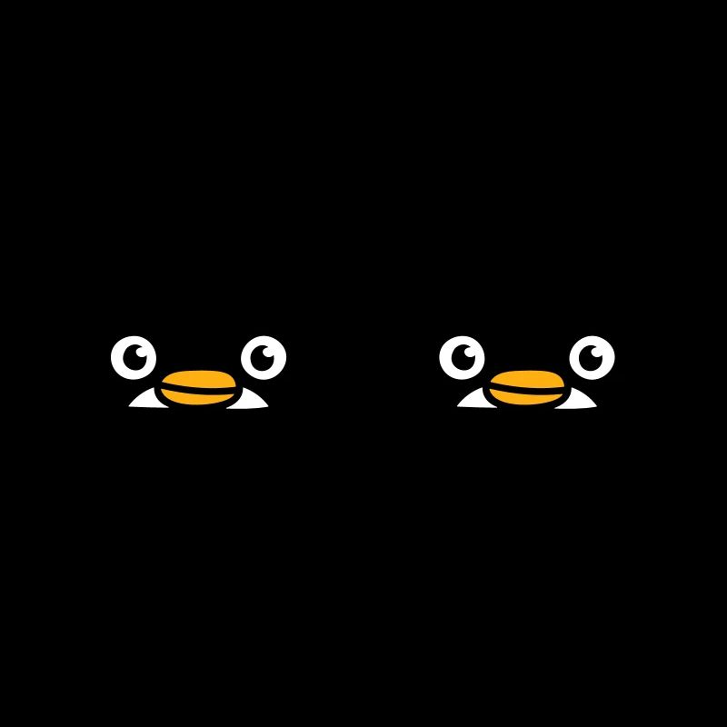 2 Pinguine Freunde gucken hinter Mauer hervor Team