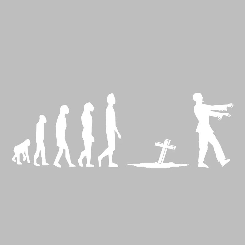 Zombie Evolution Humour Fun
