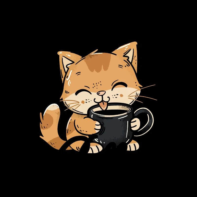 Café de chat Mais premier café du matin Grouch drôle