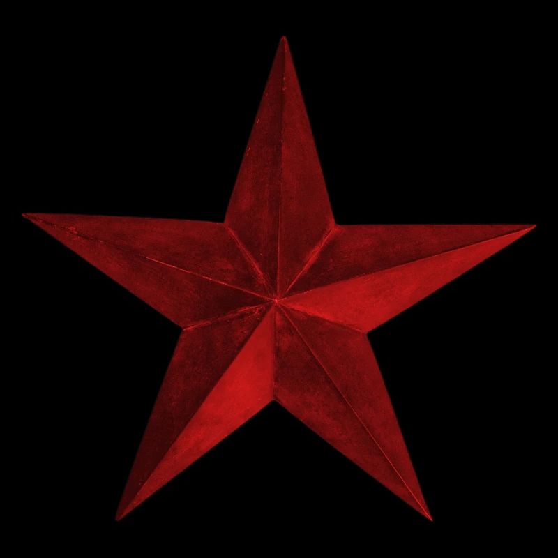 Red star dark worn old - gift idea
