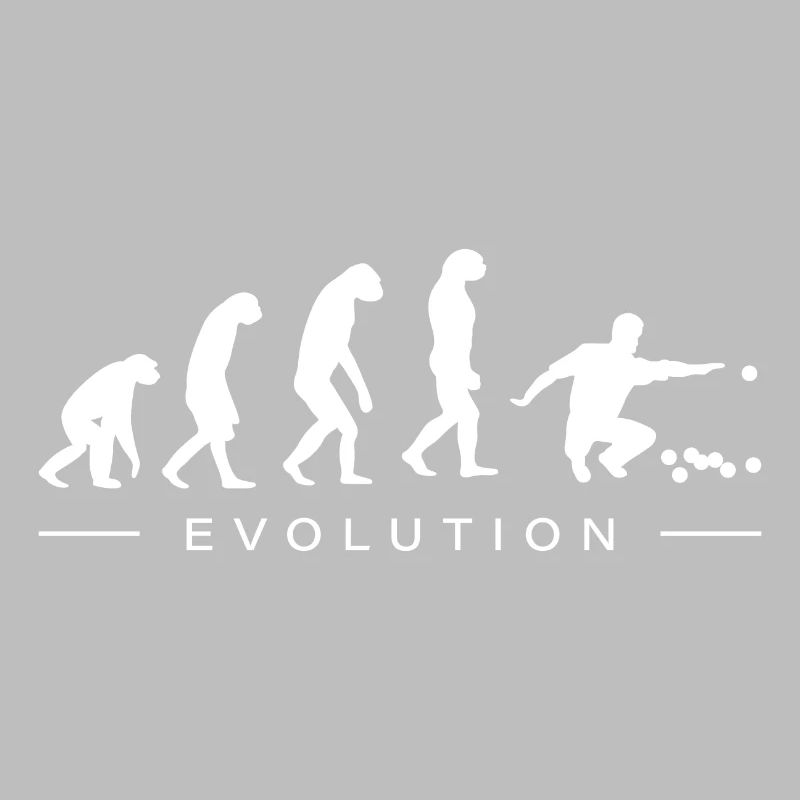 Boulespieler Pentanqué Evolution Entwicklung