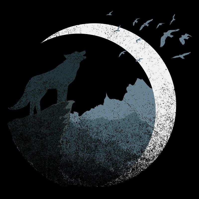 Der Wolf im Vollmond