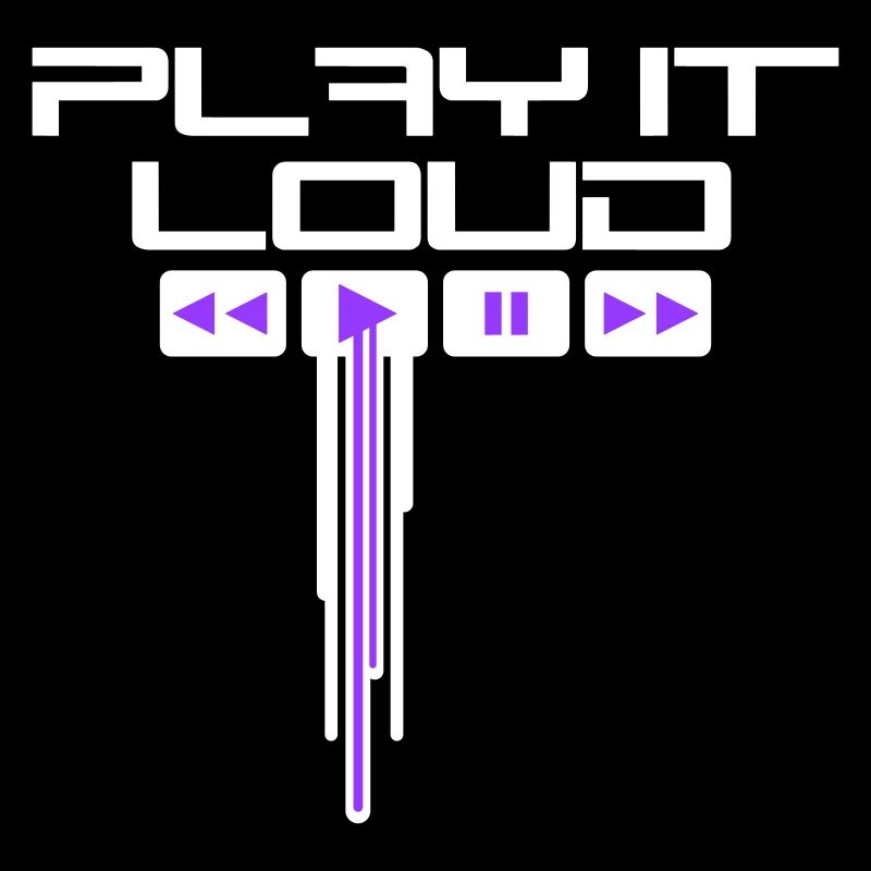 Play it Loud Graffiti Drop Playbutton Music Loud