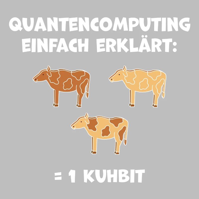 Quantencomputing mit Kühen Lustig Geschenk Kuhbit