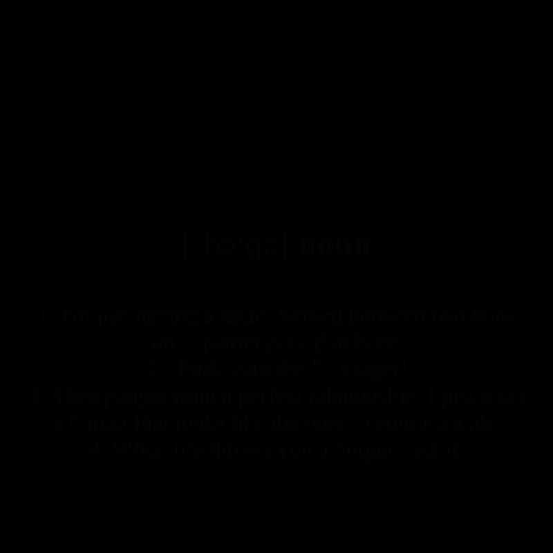 Burger (Hamburger) Definition Dictionary