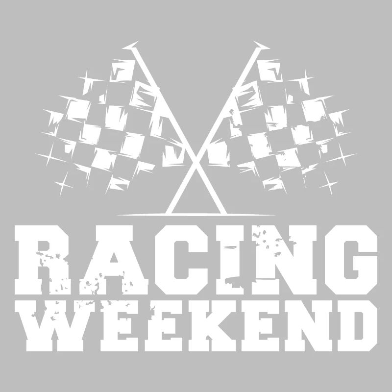 Voitures de week-end de course Symbole de course Drapeau