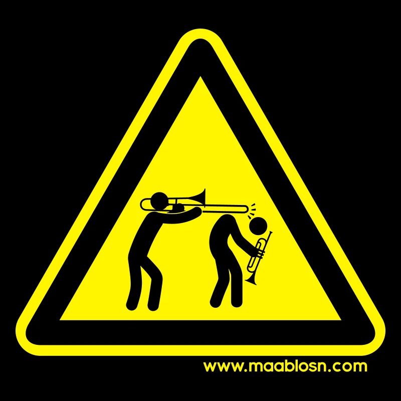 Gefahrenschild Posaune