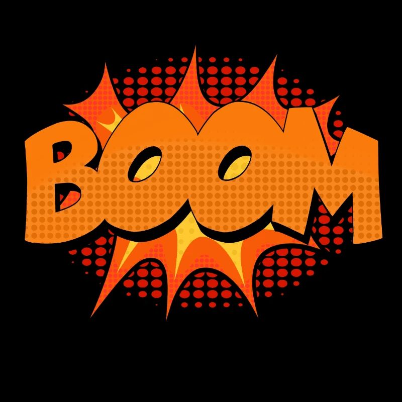 Boom halftone Comic Style