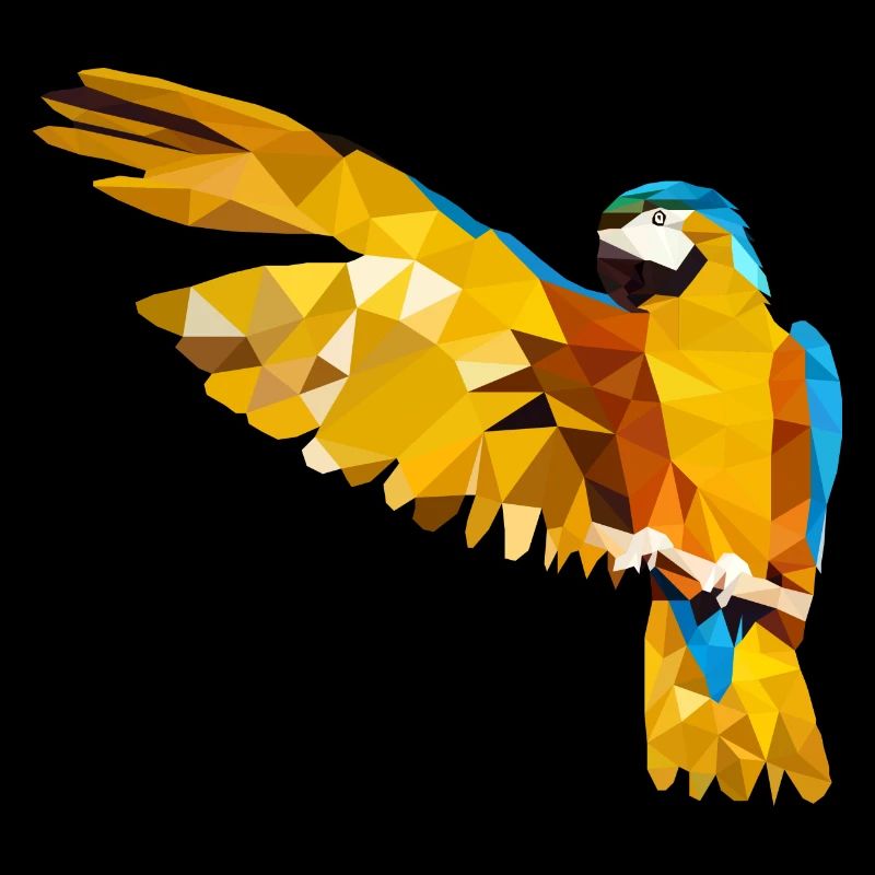 Oiseau polygone perroquet
