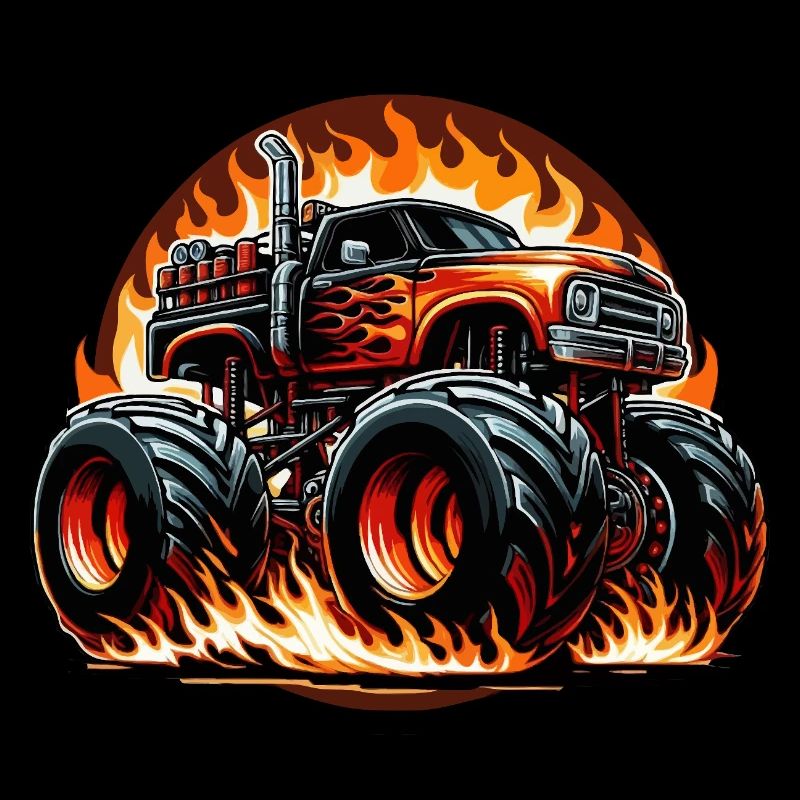 Monstertruck feurig