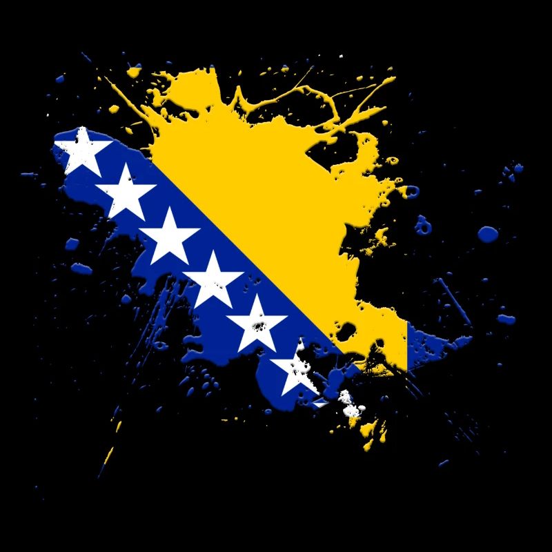 Le drapeau de la Bosnie-Herzégovine comme une touche de couleur