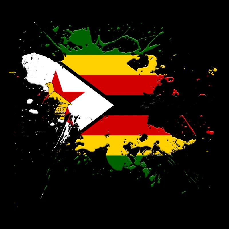 Drapeau du Zimbabwe comme une touche de couleur