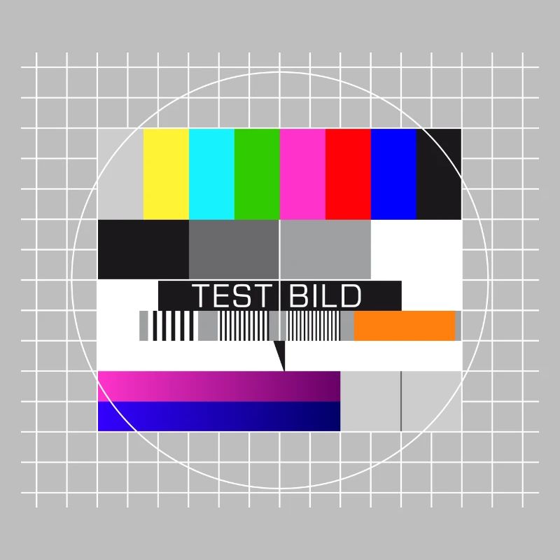 Test Image Television Screen Nostalgic Display