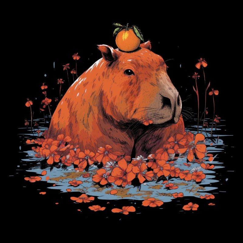 Orangefarbenes Wasserschwein