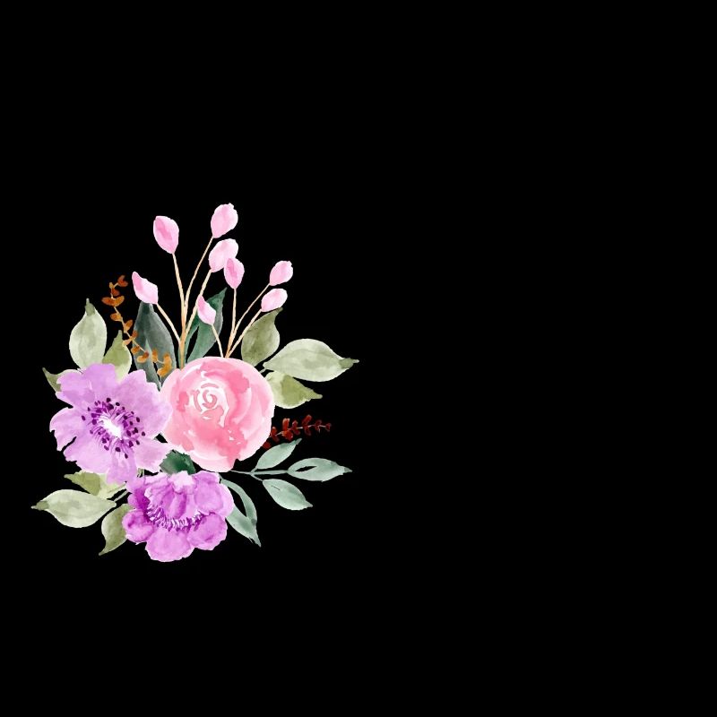 Lettre D floral violet