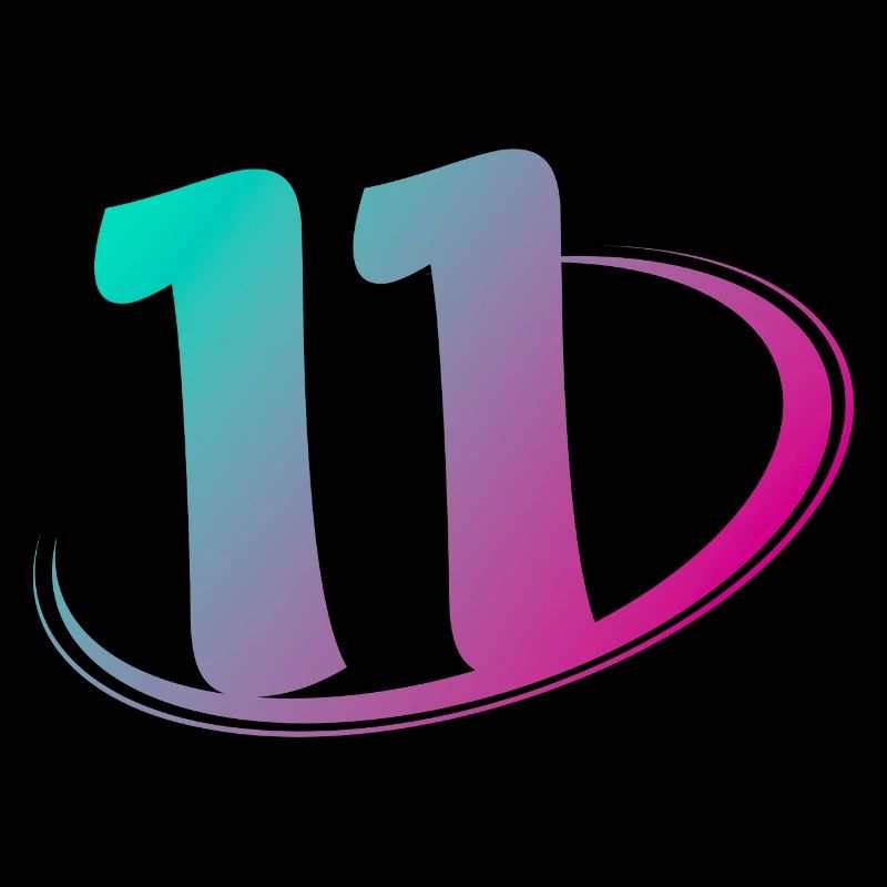 Numéro 11 multicolore