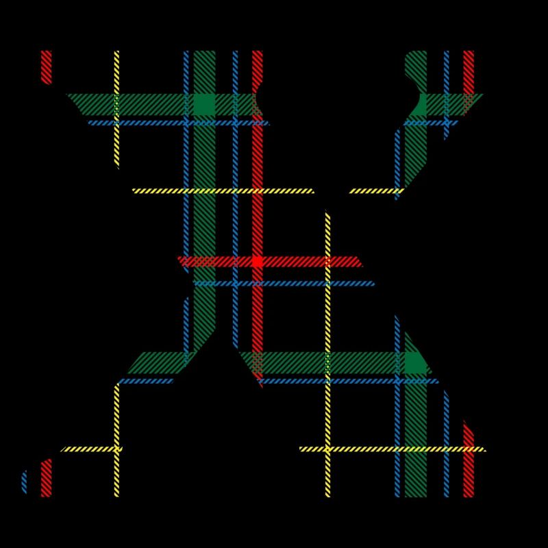 Monogramme x tartan écossais