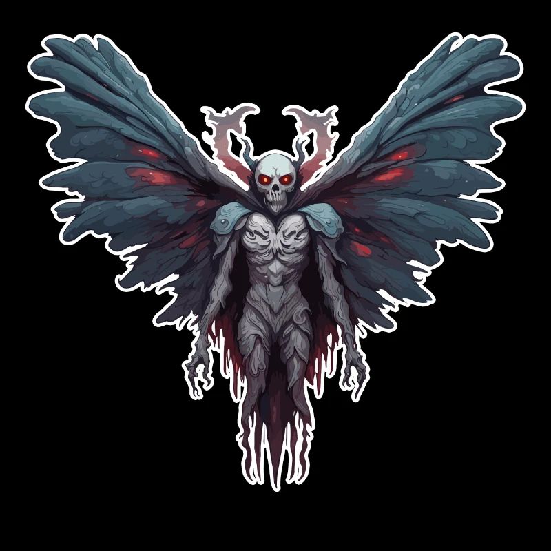 Mothman / papillon de nuit / insecte / créature mythique / flottant