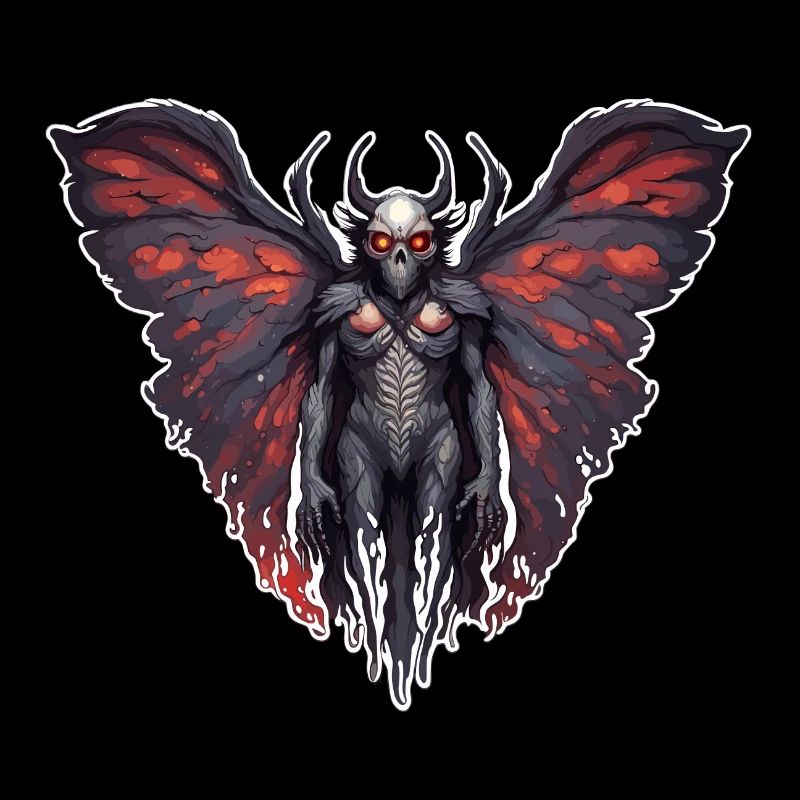 Mothman / papillon de nuit / insecte / créature mythique / flottant