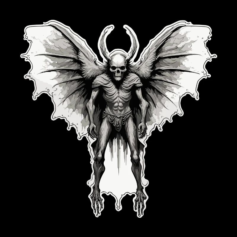 Mothman / papillon de nuit / insecte / créature mythique / flottant