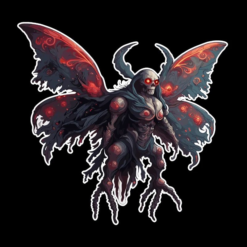 Mothman / papillon de nuit / insecte / créature mythique / flottant