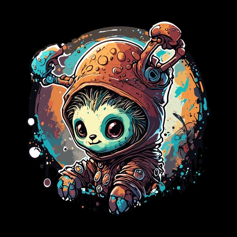 Astronaut / Space / Animal / Hedgehog / Spaceship