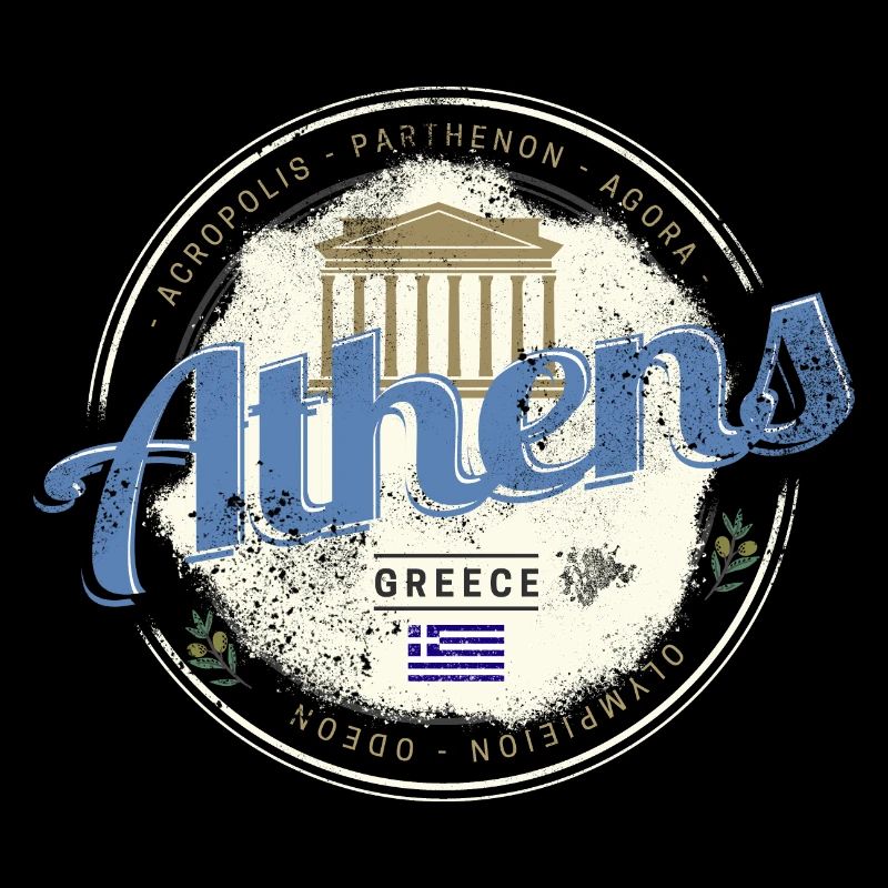 Athènes Grèce Acropole Vintage Souvenir