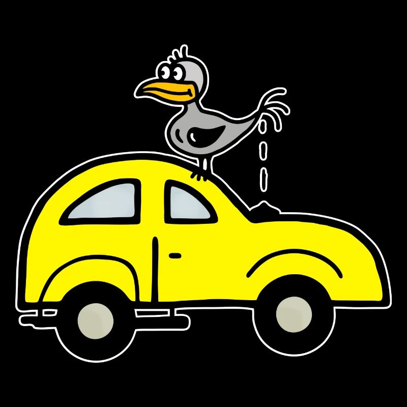 Vogel kackt auf's Auto - Humor Satire