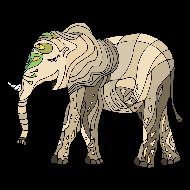 Éléphant heureusement