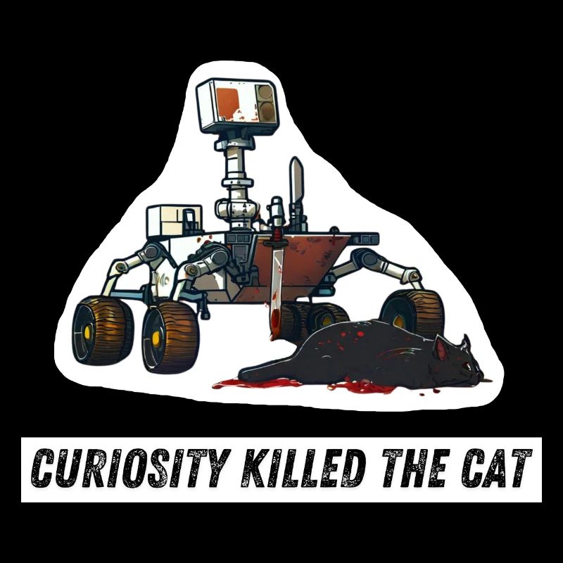 La curiosité a tué le chat Contour blanc