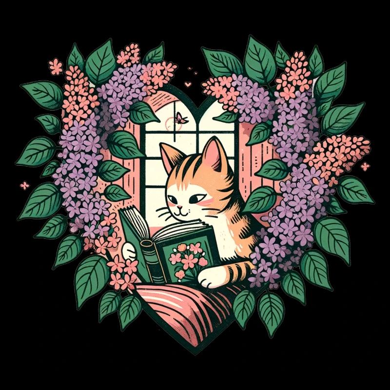 Lesende Katze