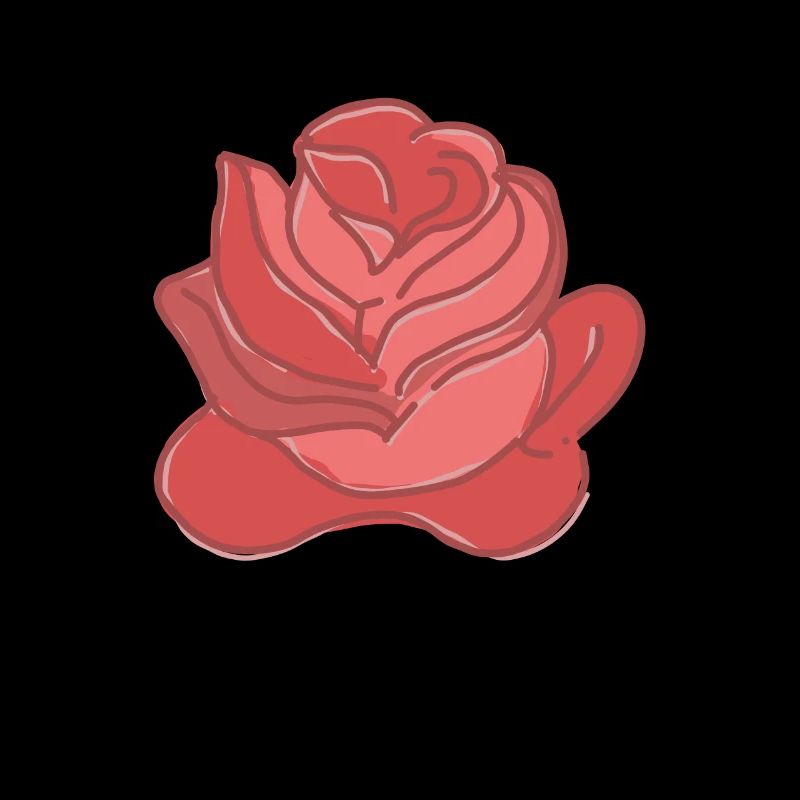 Rose Red Rose Hand-drawn
