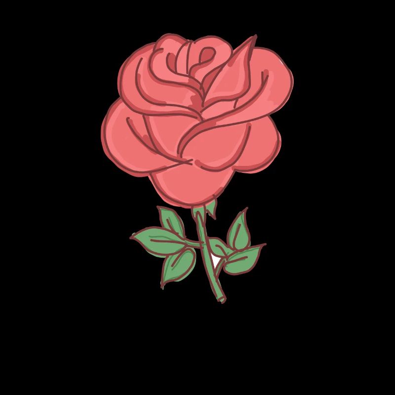 Rose Red Rose Hand-drawn
