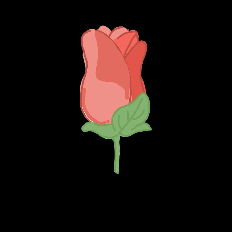 Rose Rouge Rose dessinée à la main