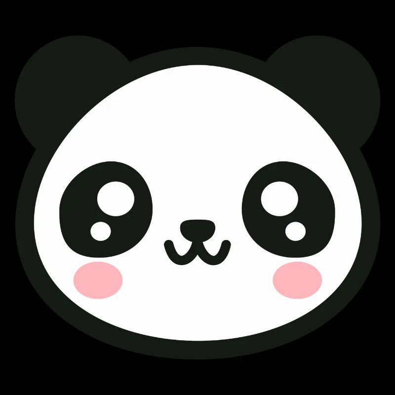 Visage de panda chibi aimant : adorable et mignon