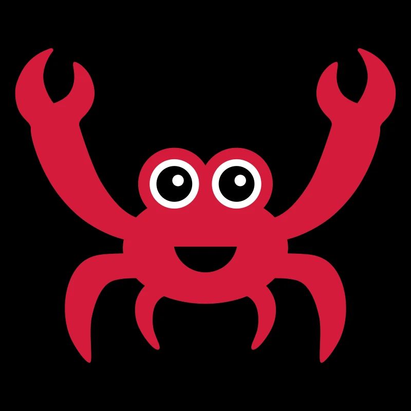 Fröhliche Krabbe mit Kulleraugen
