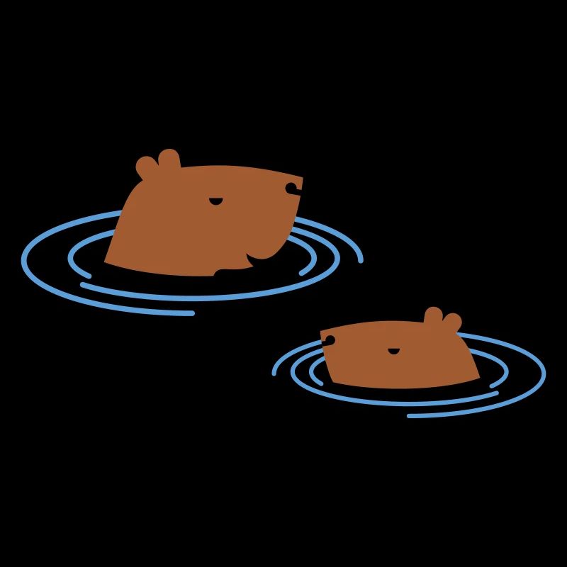 Capybara taking a bath