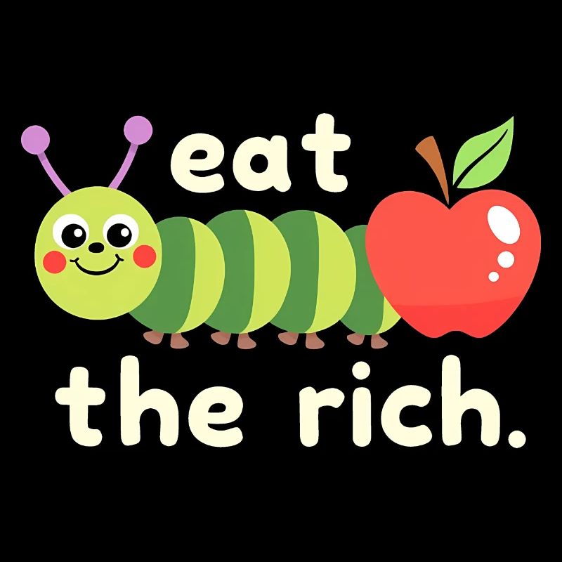 Hungry Worm - Kawaii Caterpillar
