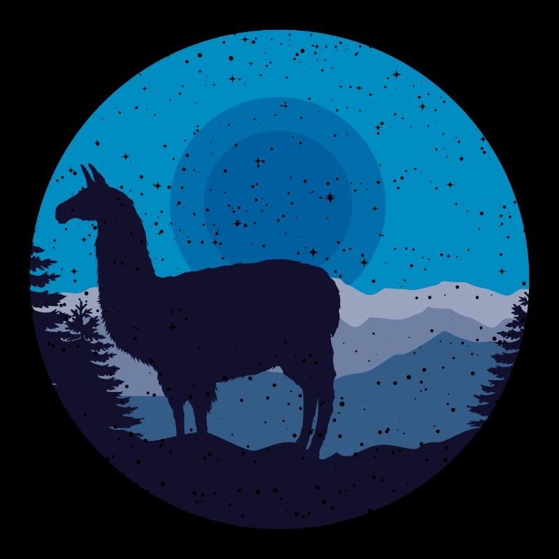 Lama au clair de lune
