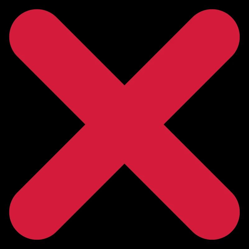 X Croix Croix Cocher Stop Attention Symbole Forme