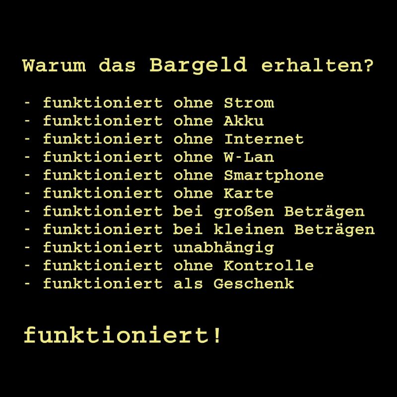 Bargeld soll bleiben