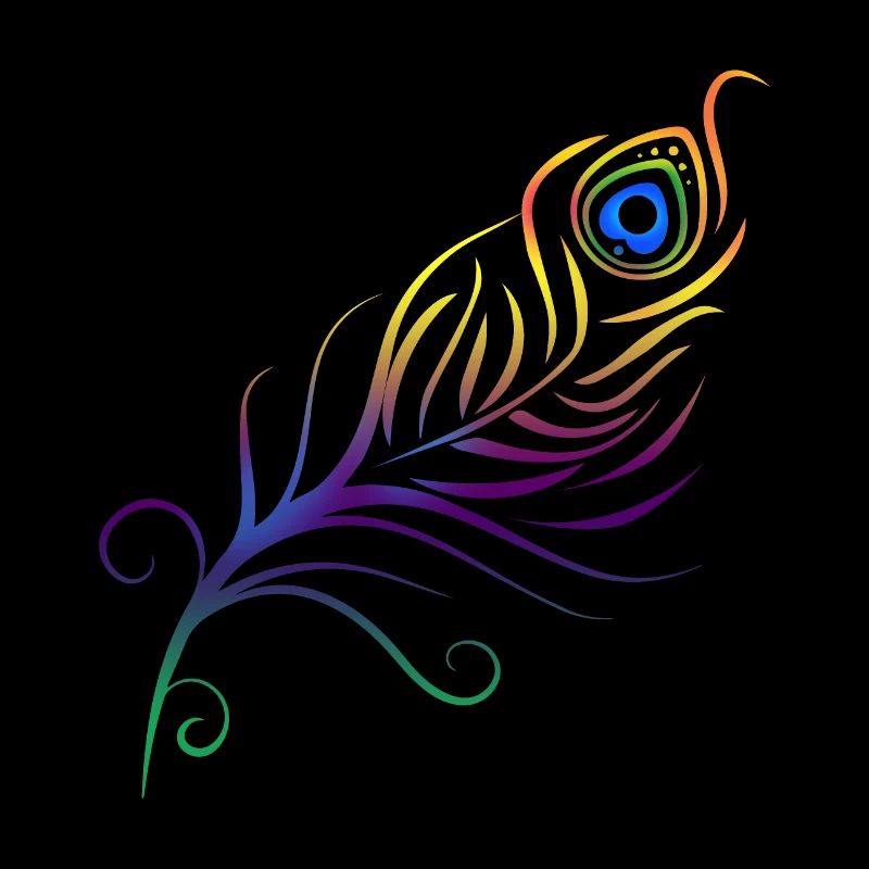 Tribal tattoo peacock feather feather gift idea