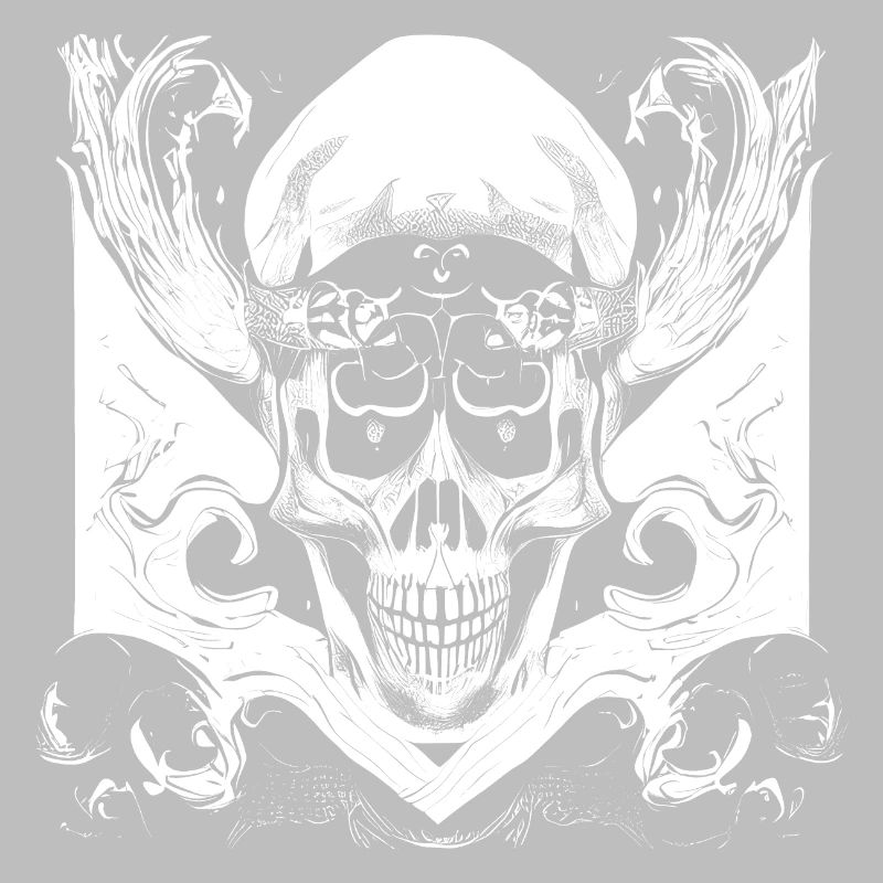 Halloween- oder Horror- Totenschädel mit Ornamente