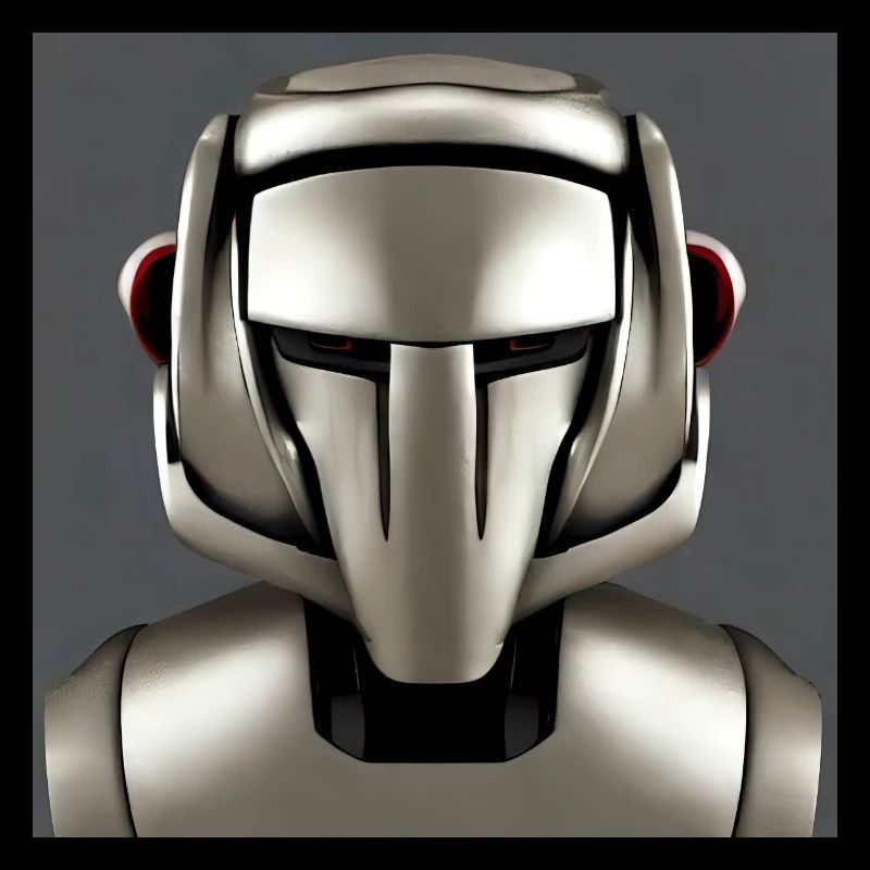Buste d’un cyborg Buste de robot futuriste